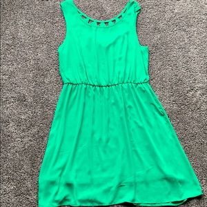 Charming Charlie Silky green dress